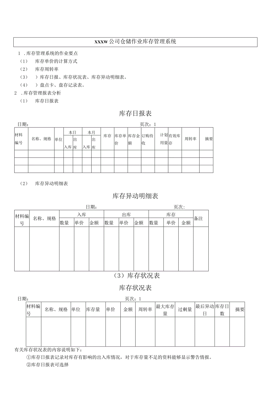 xxx仓储作业库存管理系统.docx_第1页