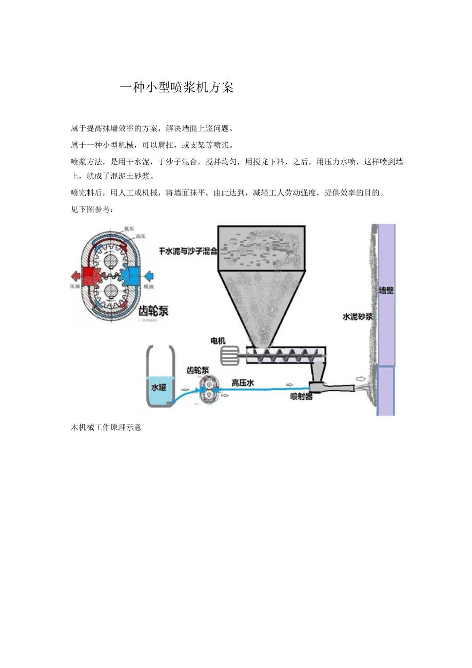 一种小型喷浆机方案.docx_第1页