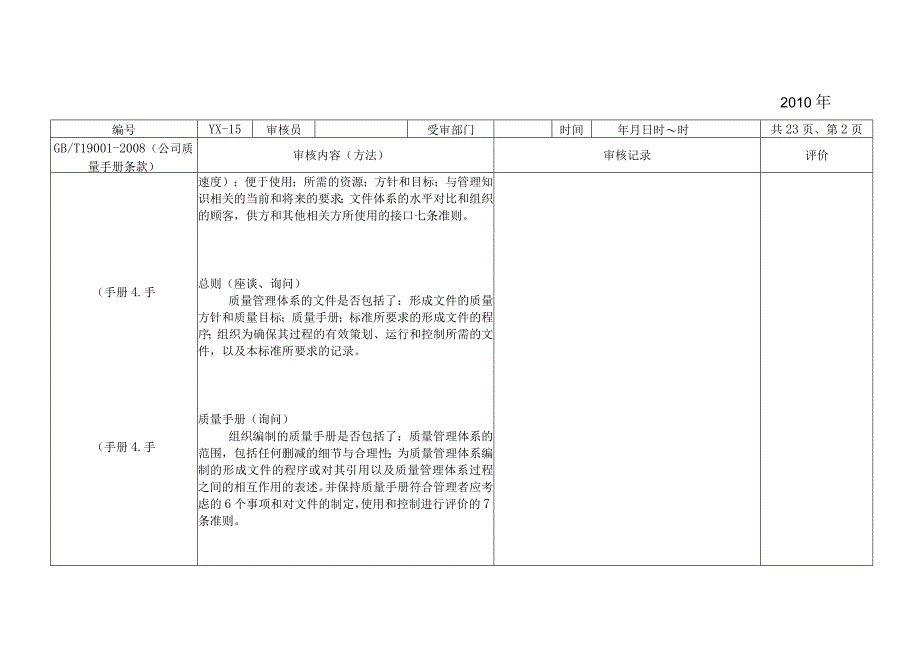 YX15内审检查表1.docx_第3页