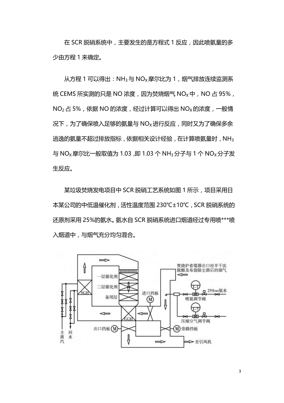 SCR脱硝系统在生活垃圾焚烧发电项目的应用.doc_第3页