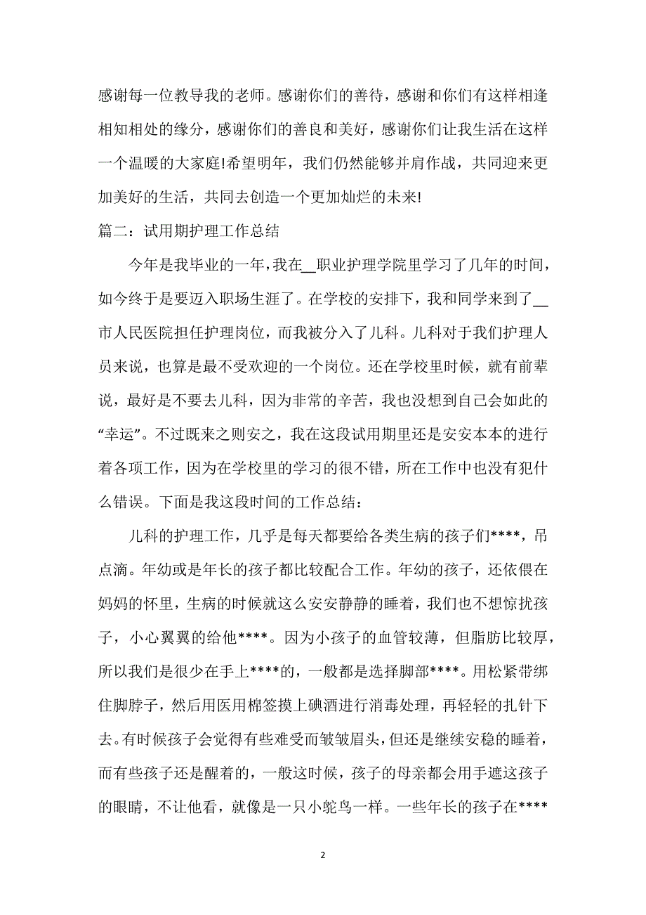 试用期护理工作总结.docx_第2页