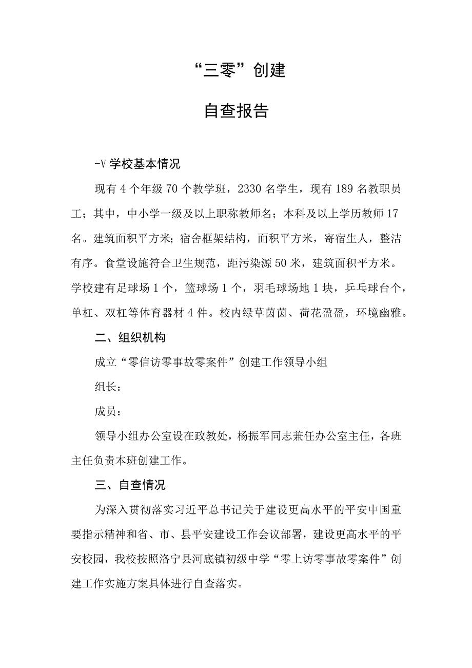 三零创建工作自查报告.docx_第1页