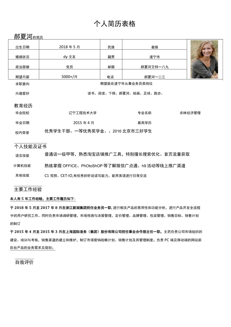 个人简历表1.docx_第1页