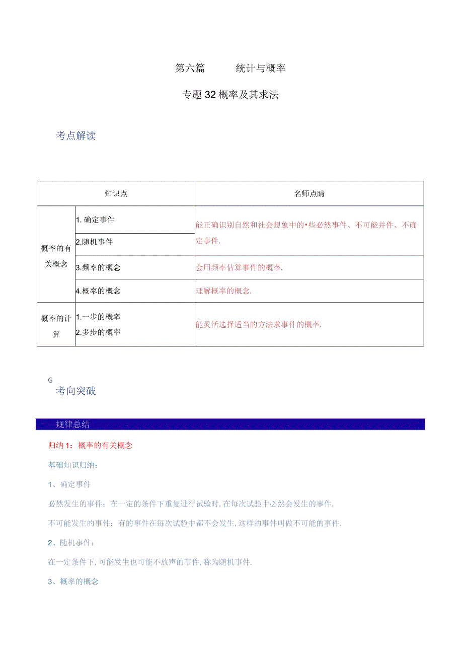 专题32概率及其求法原卷版.docx_第1页