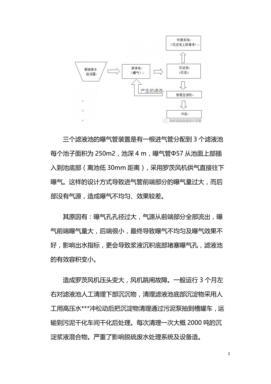 超排脱硫废水处理系统滤液池曝气改造.doc_第2页