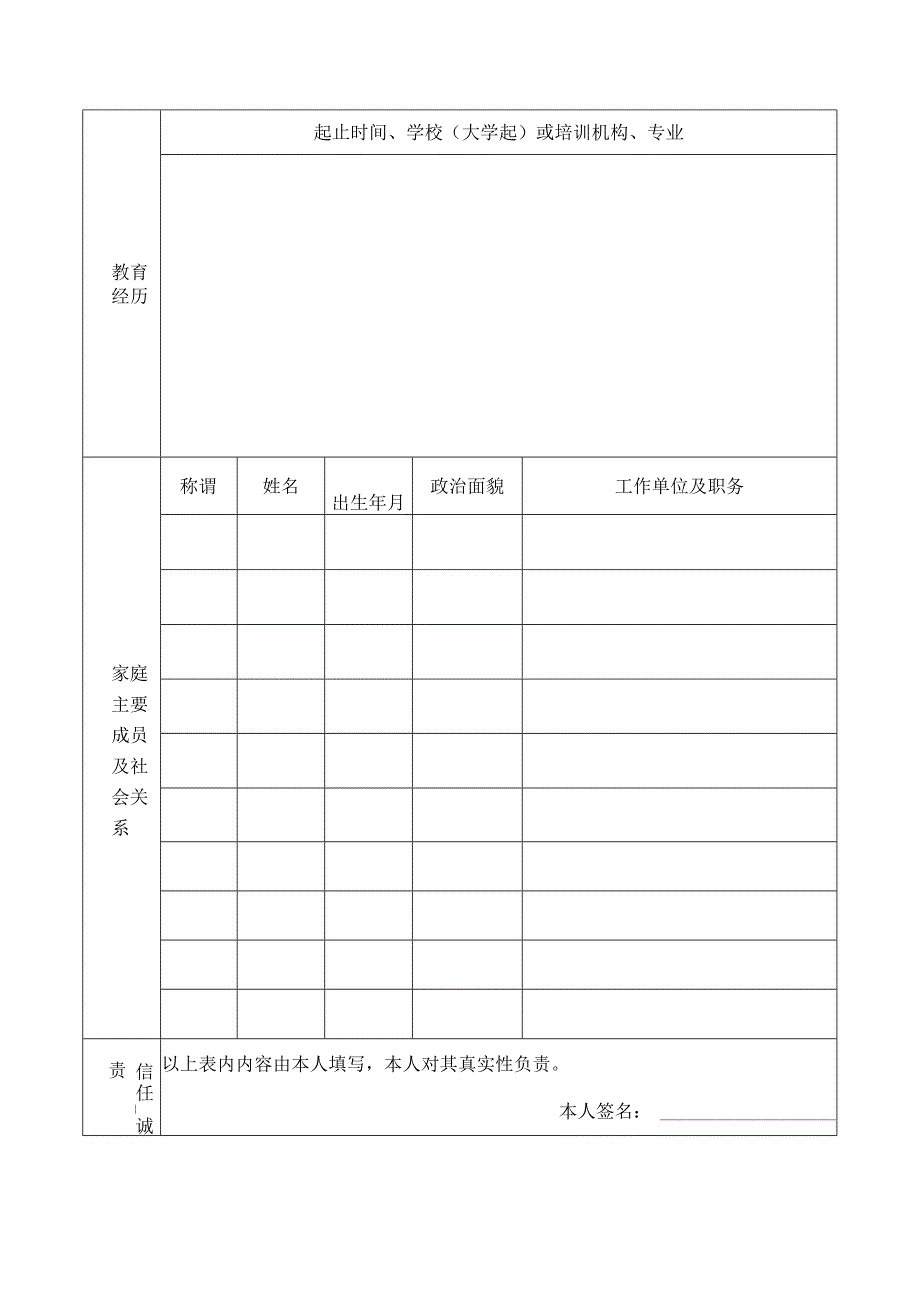 中铝国际工程股份有限公司公开招聘报名登记表.docx_第2页