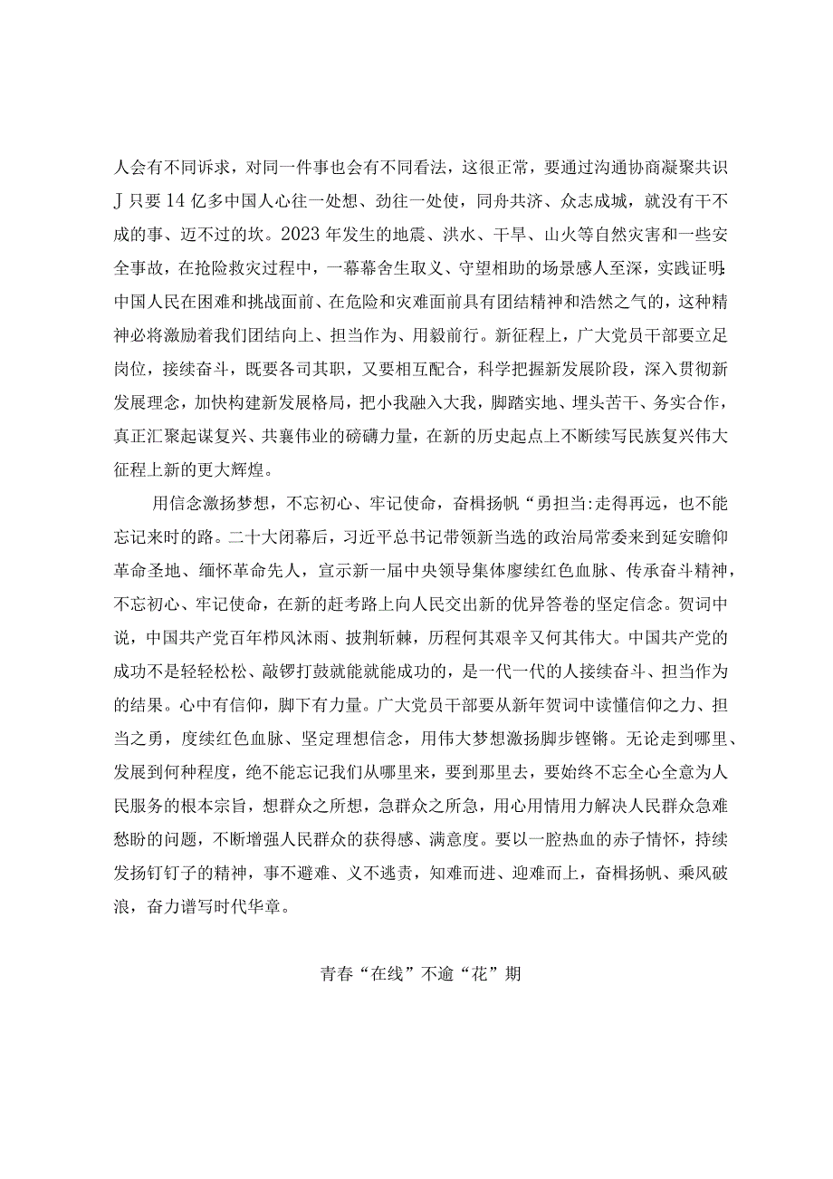 二〇二三年新年贺词学习心得(1).docx_第2页