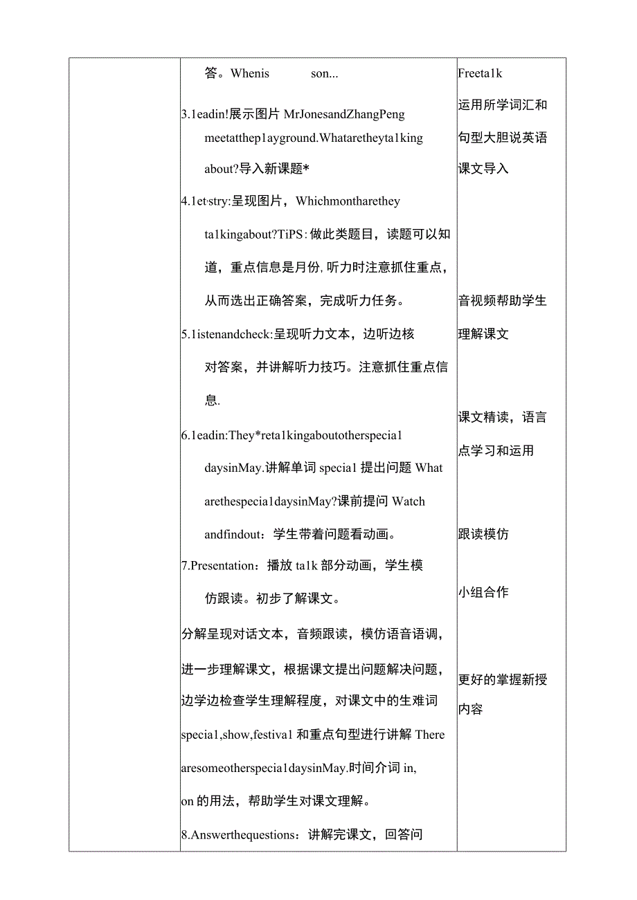 人教PEP五下核心素养目标Unit4WhenistheartshowPAlet'stalk教案.docx_第2页