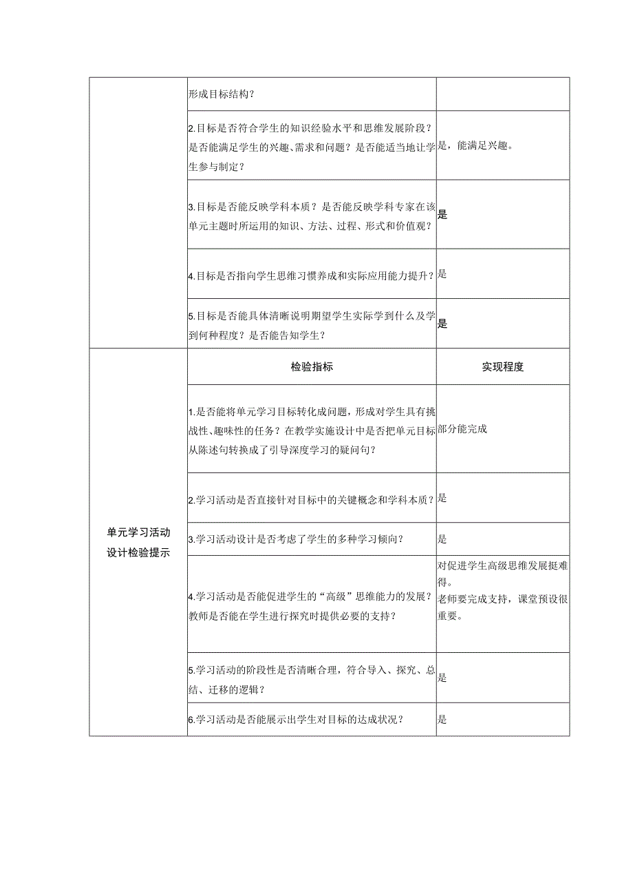 九年级下册第三单元单元学习目标与活动设计表单.docx_第2页