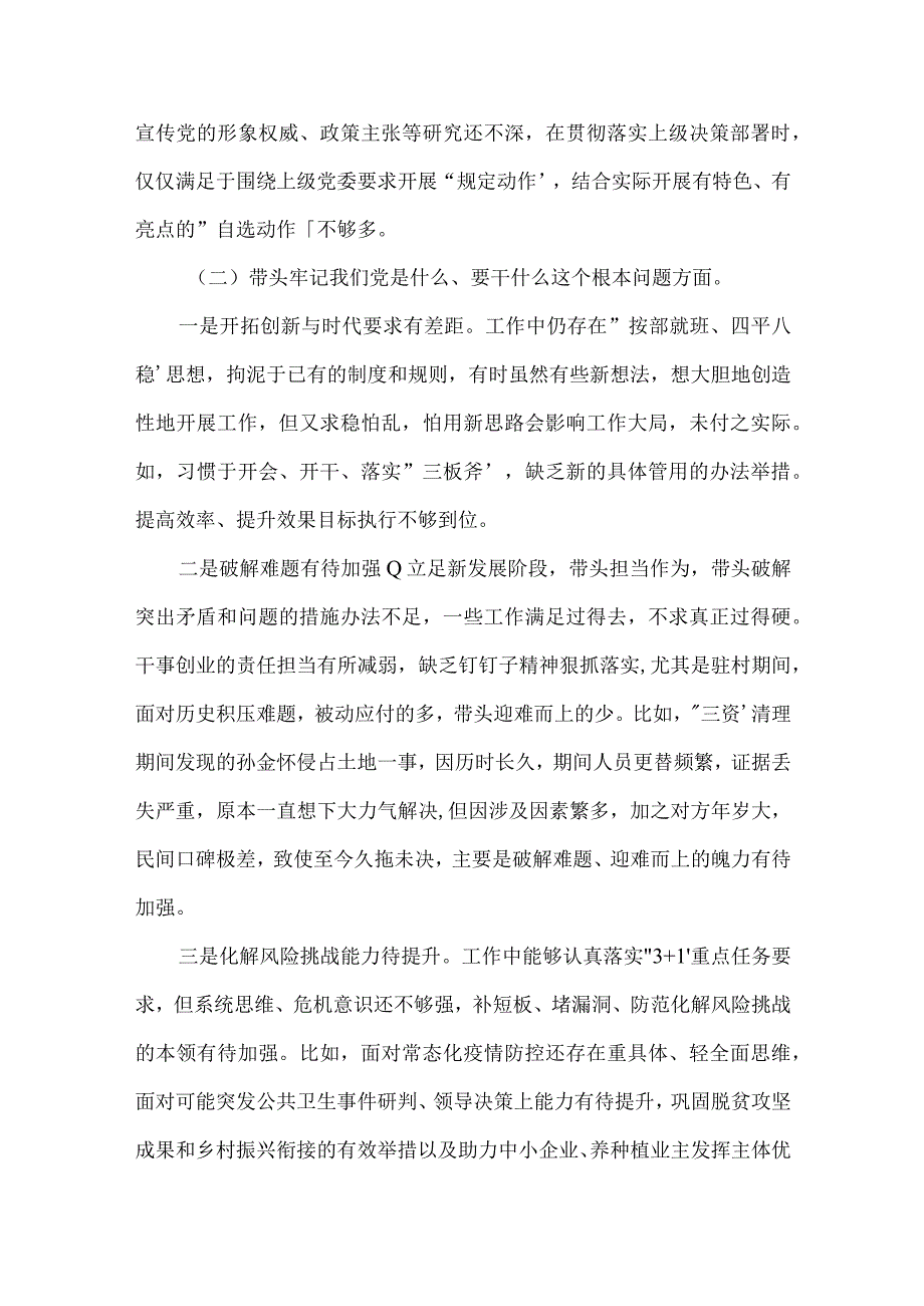 五个带头四个讲清剖析材料2023年范文九篇.docx_第2页