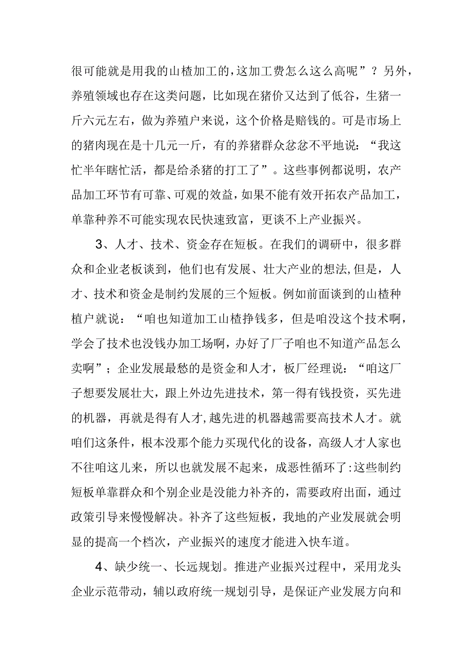 乡村产业振兴存在的问题及工作建议.docx_第2页