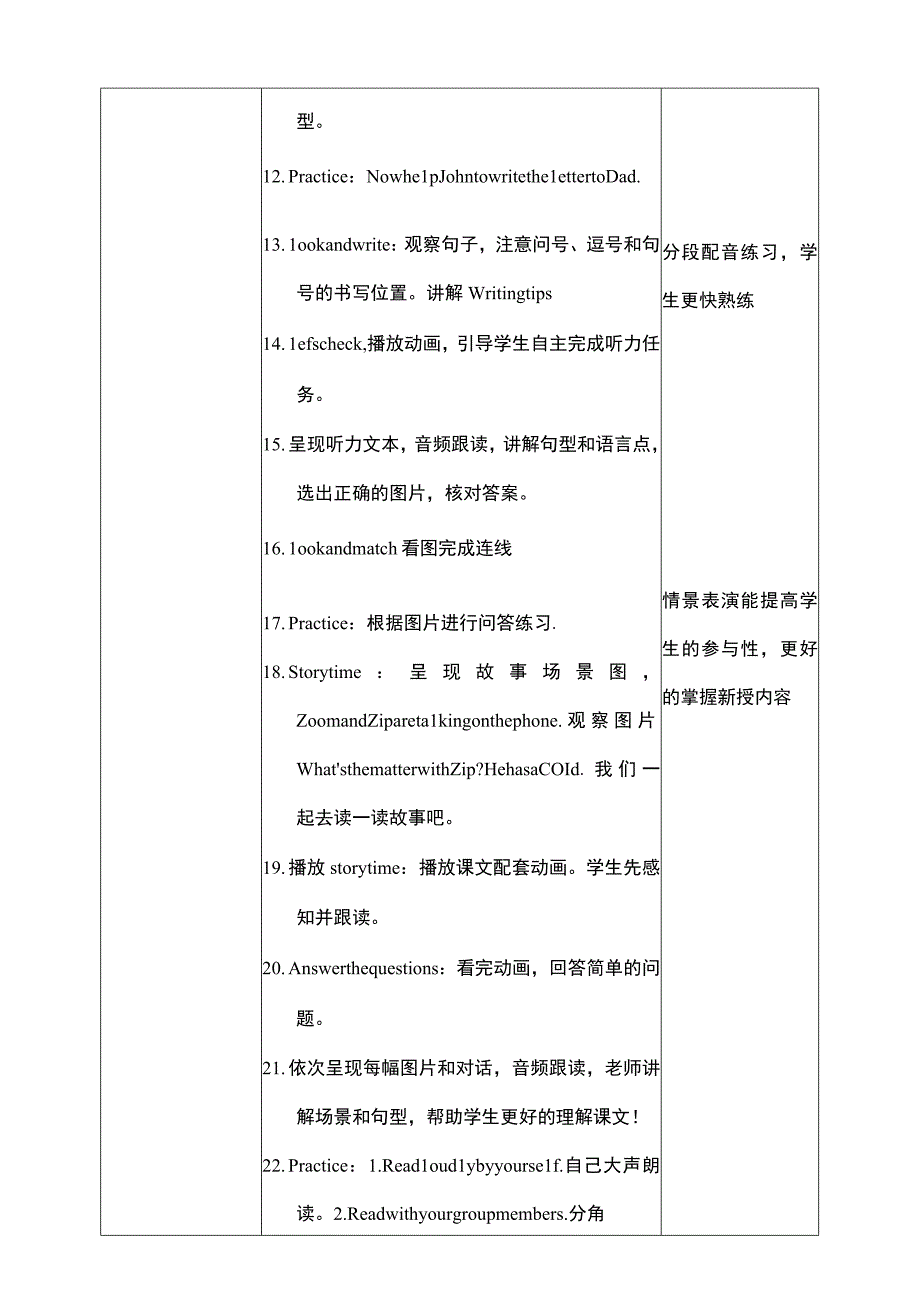 人教PEP四下核心素养目标Unit3WeatherReadandwrite&Storytime教案.docx_第3页