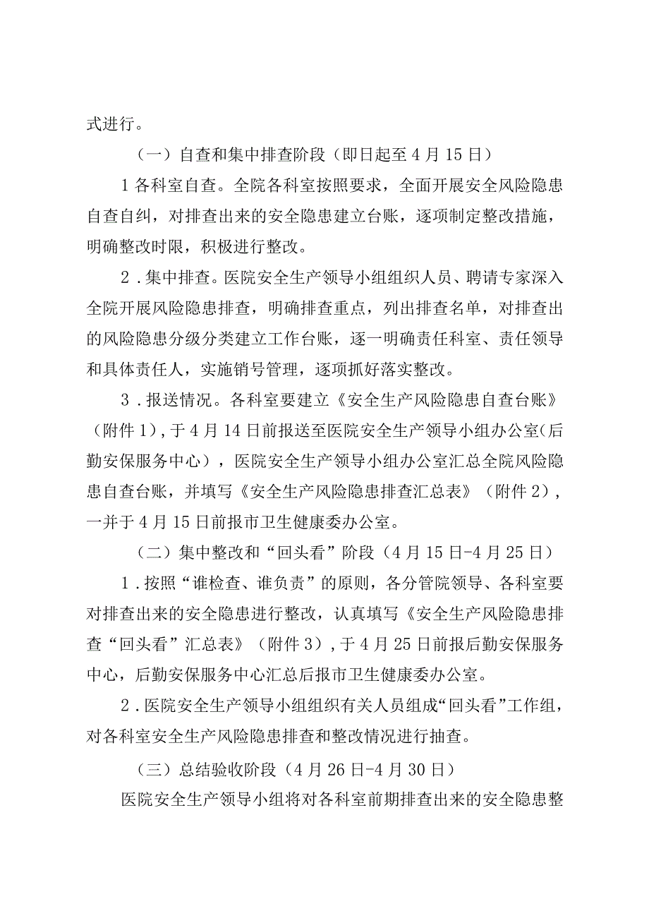 2023年落实《安全生产十五条措施》医院安全生产风险隐患排查月活动方案及86条具体举措.docx_第3页