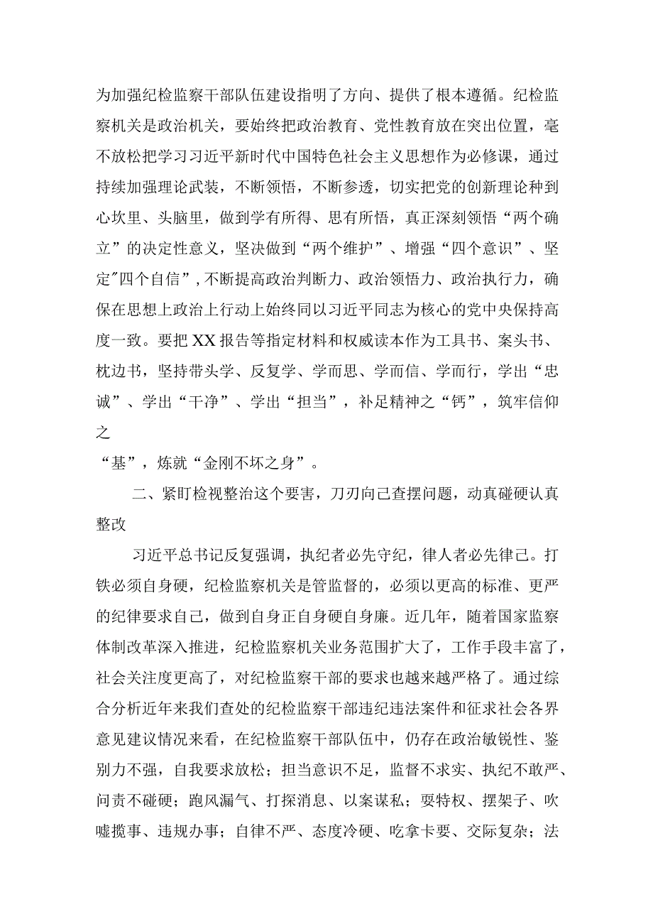 2023年纪检监察干部队伍教育整顿心得体会研讨发言材料共3篇.docx_第2页