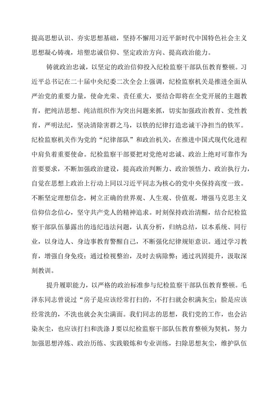 2023年纪检监察干部队伍教育整顿个人心得体会（2篇）.docx_第2页