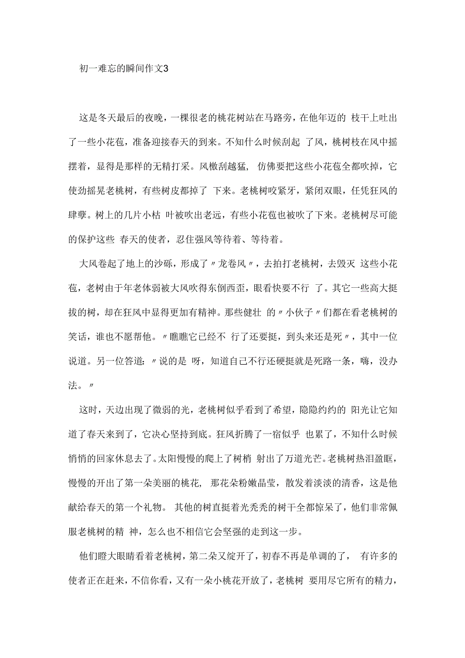 初一难忘的瞬间作文600字5篇.docx_第3页