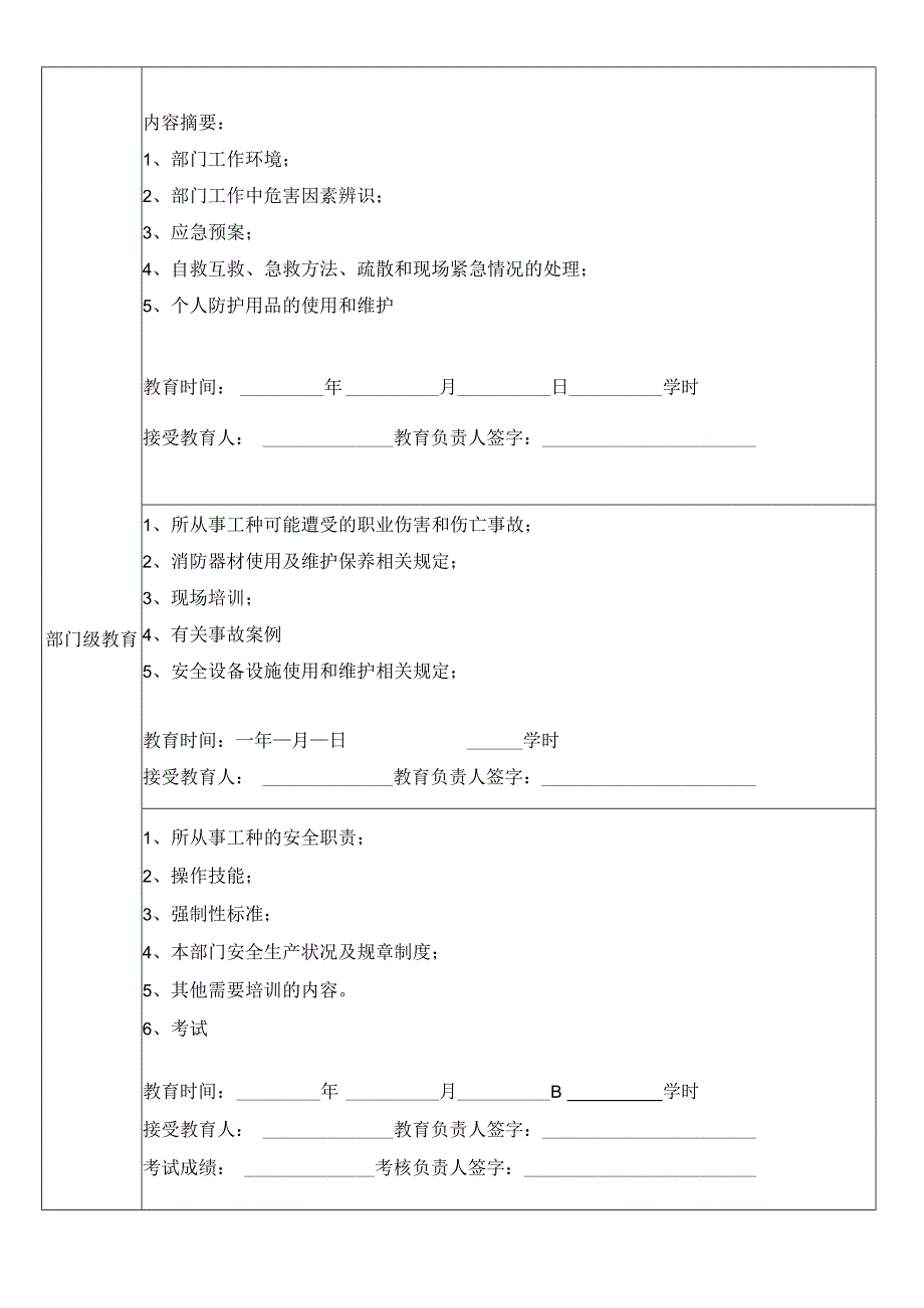 危化企业三级教育卡（新版）.docx_第2页