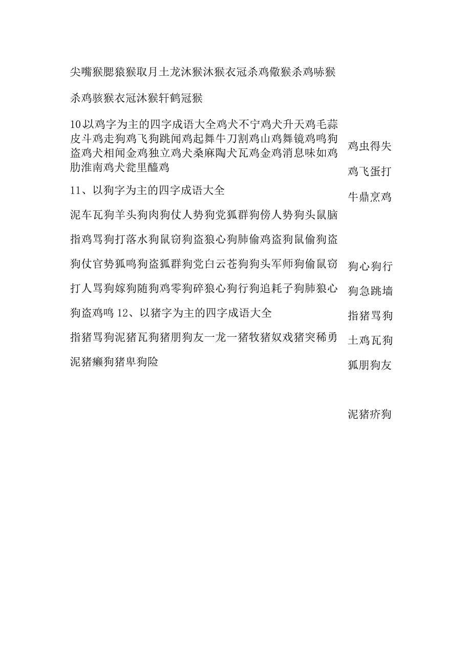 十二生肖四字成语大全.docx_第3页