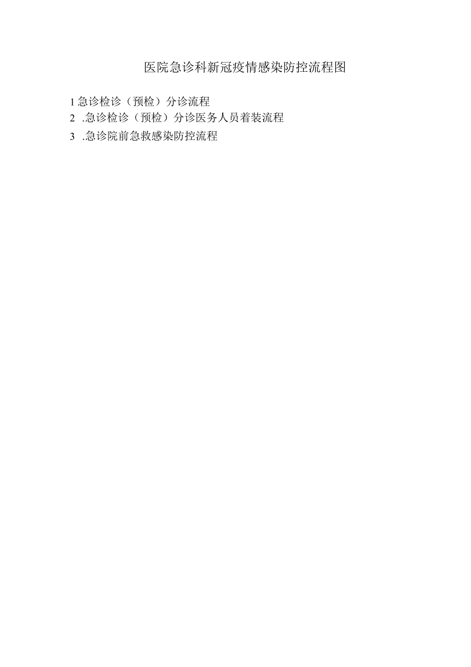医院急诊科新冠疫情感染防控流程图.docx_第1页