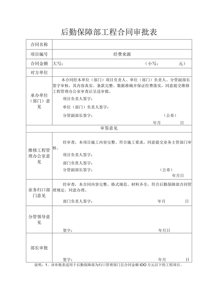 后勤保障部工程合同审批表.docx_第2页