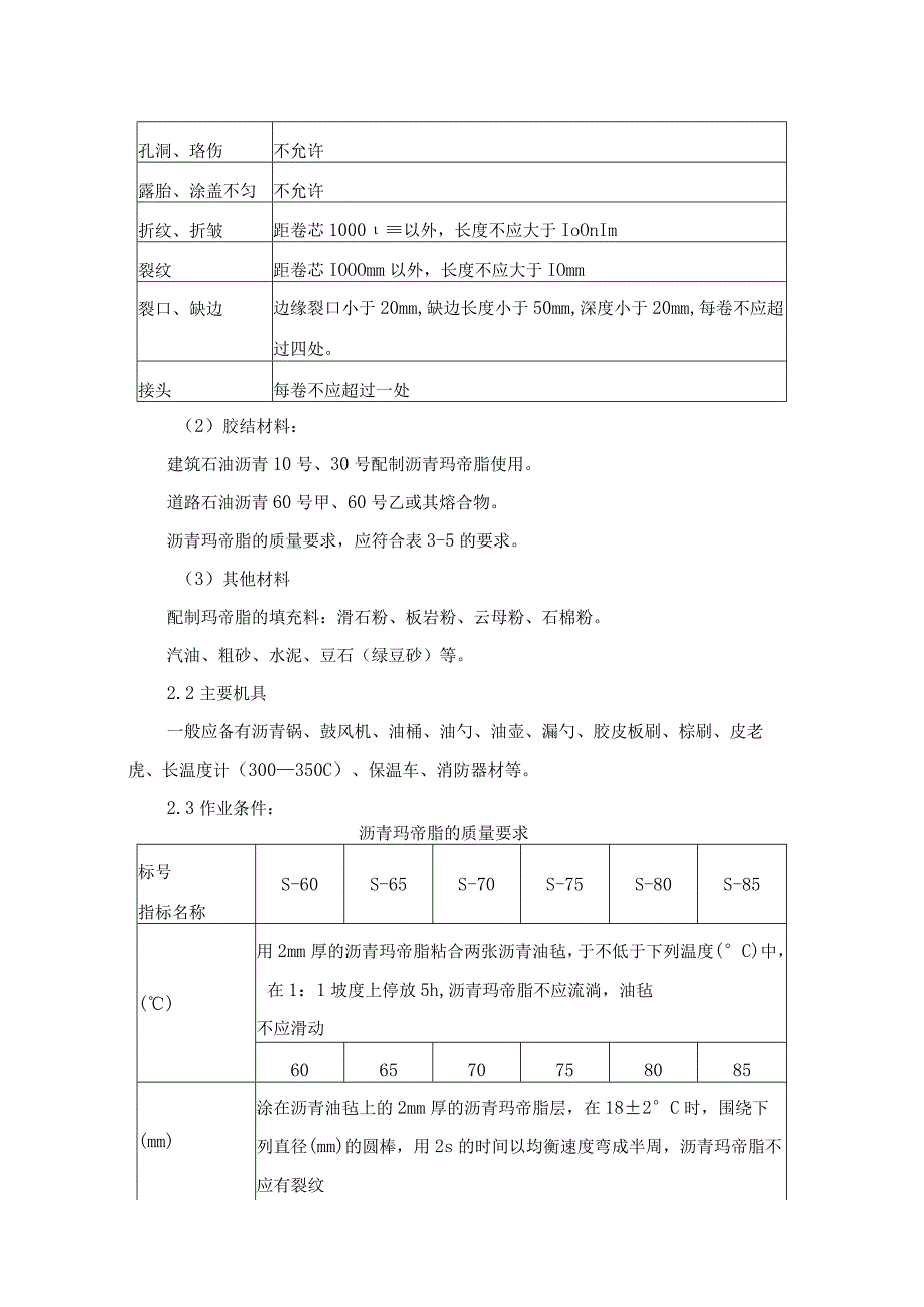 地下沥青油毡卷材防水层施工工艺.docx_第2页