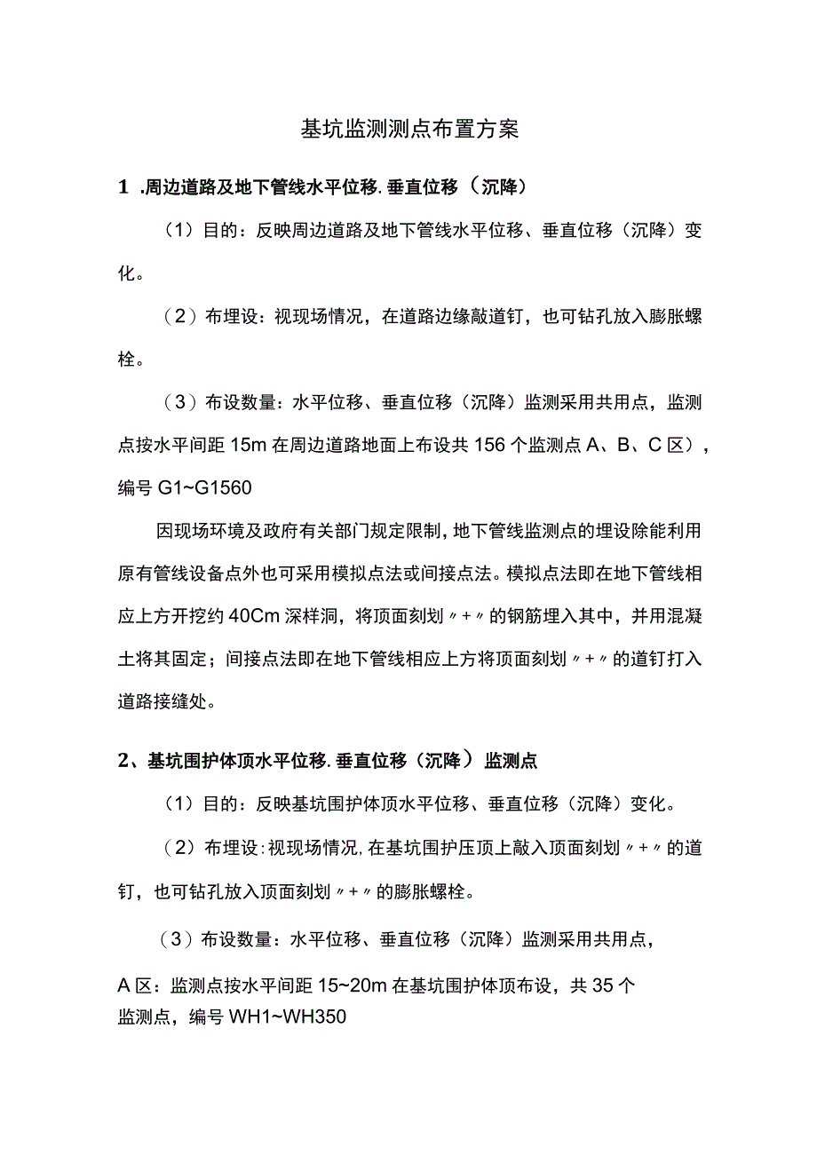 基坑监测测点布置方案.docx_第1页