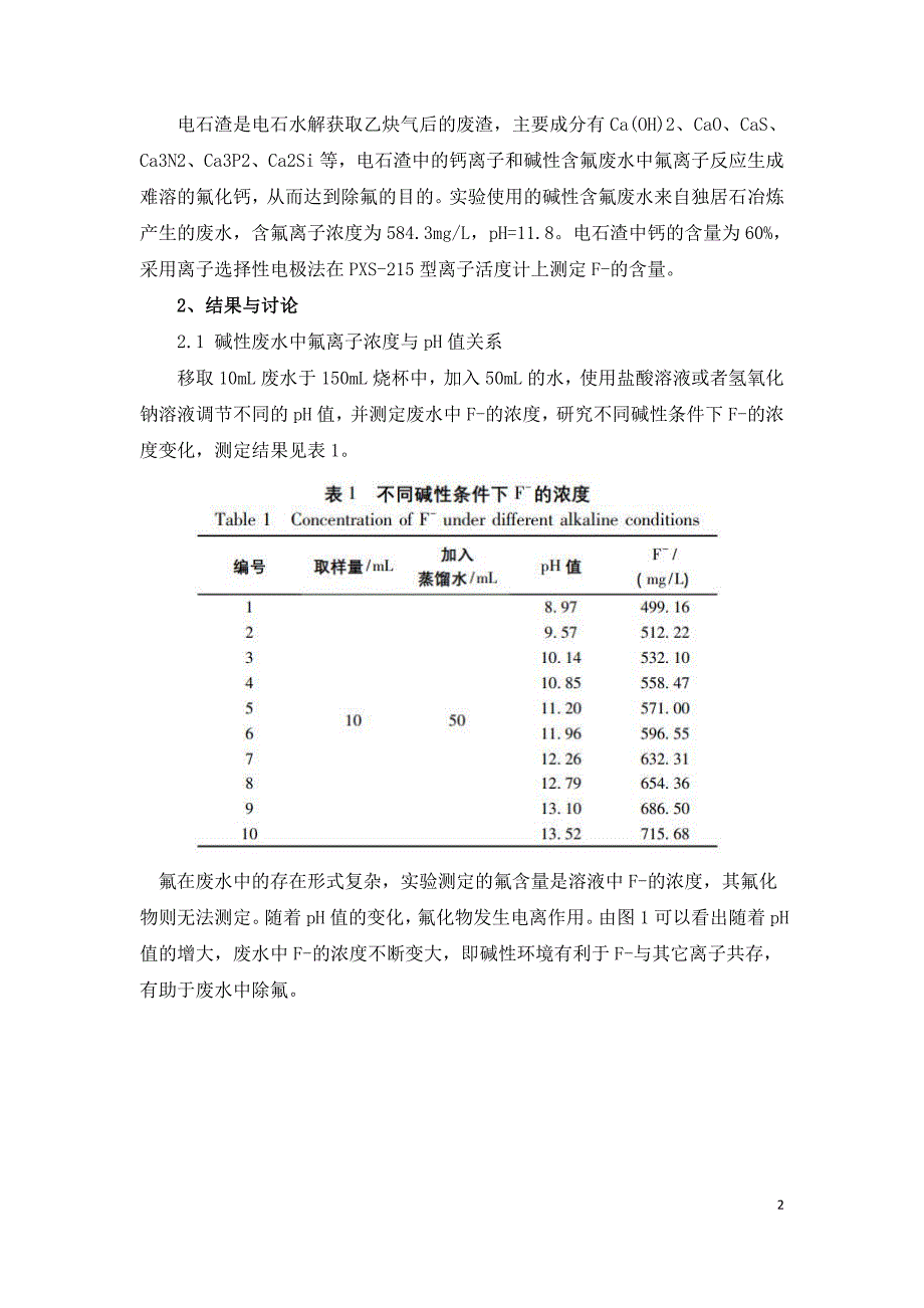 独居石冶炼碱性含氟废水处理技术.doc_第2页