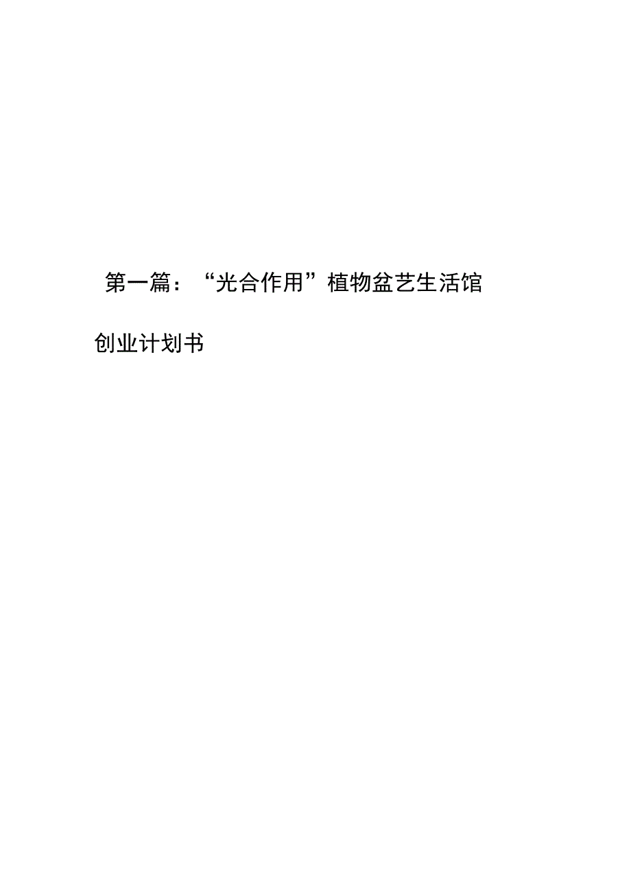 商业策划方案创业计划书毕业论文两篇.docx_第2页