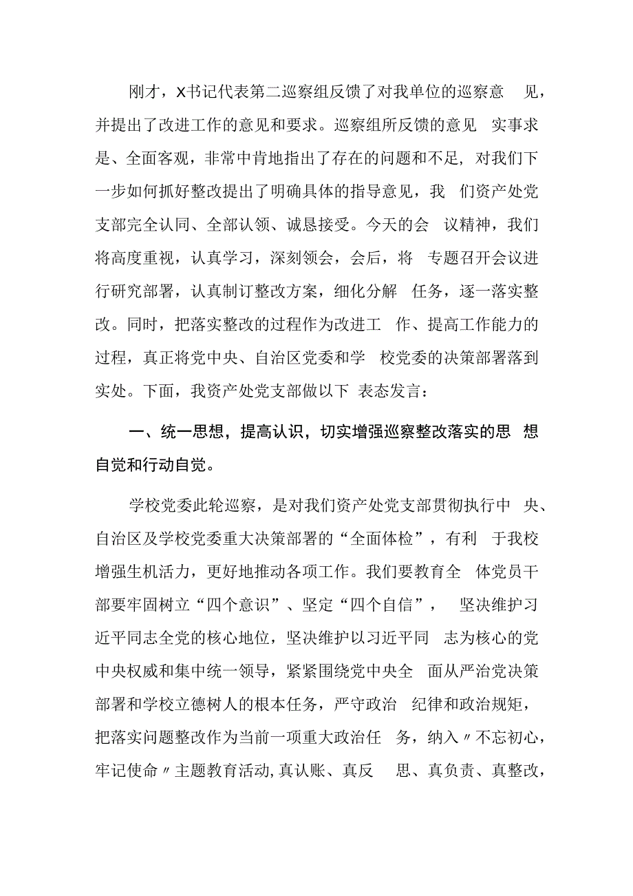 在巡察意见反馈会议上的表态发言.docx_第2页