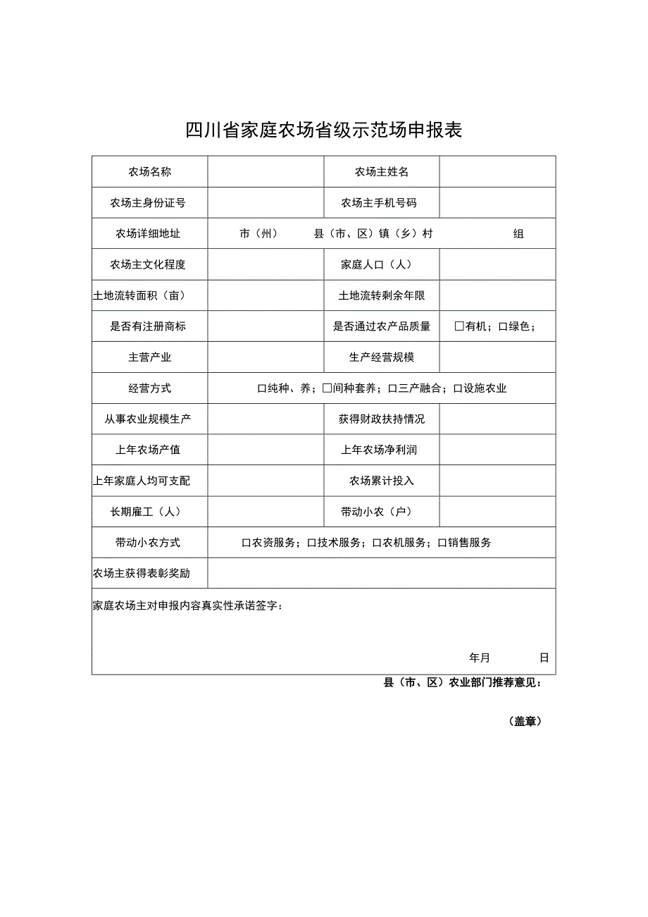 四川省家庭农场省级示范场申报表监测表.docx_第1页