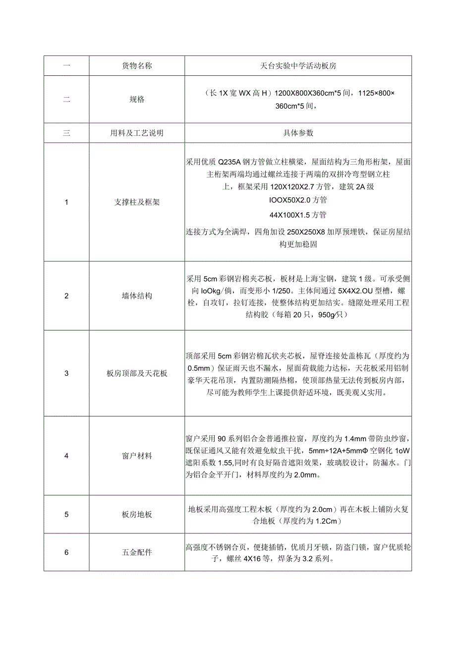 天台实验中学活动板房.docx_第1页