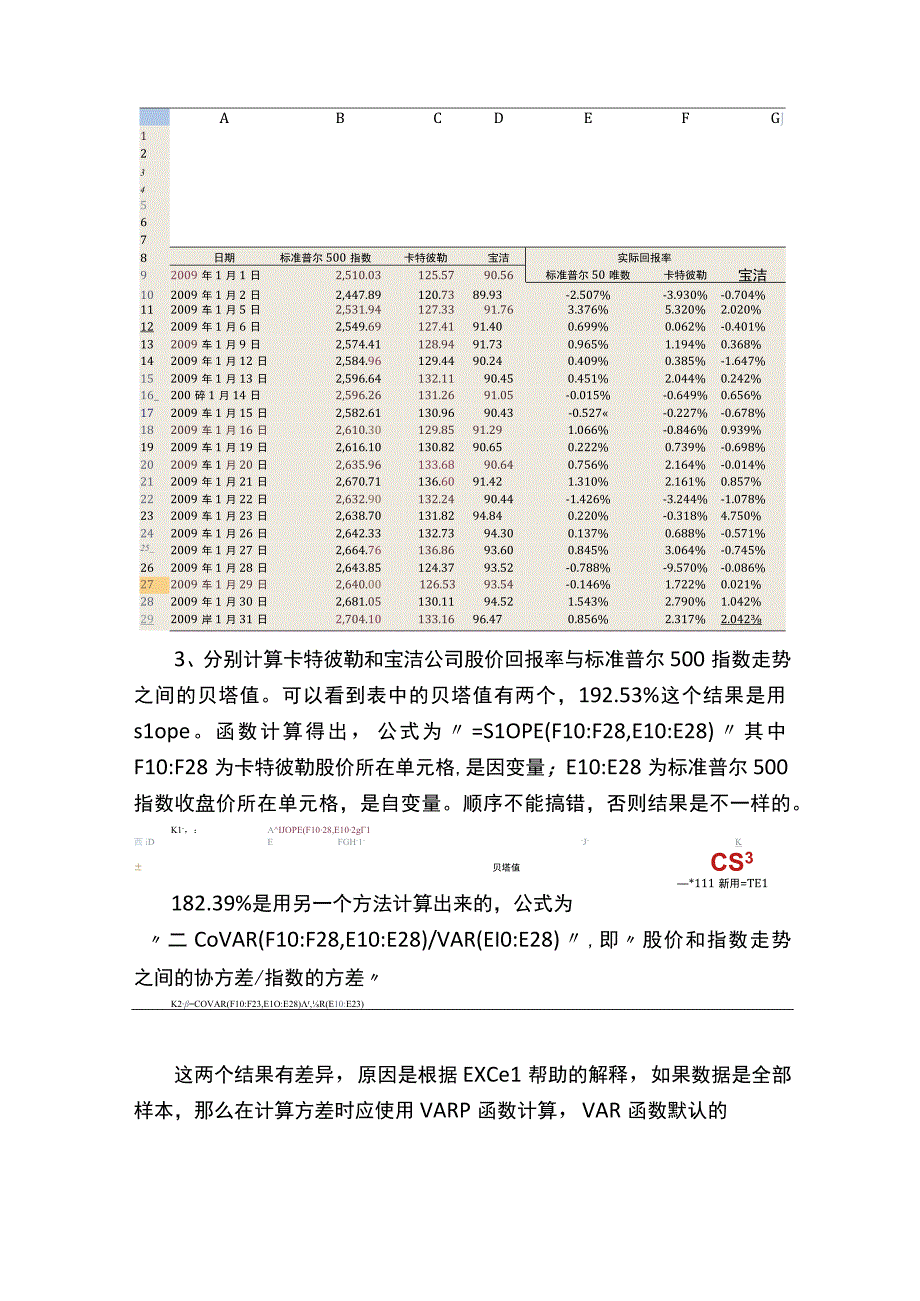 如何用EXCEL的规划求解功能优化投资组合的阿尔法值（最小二乘估计法）？.docx_第3页