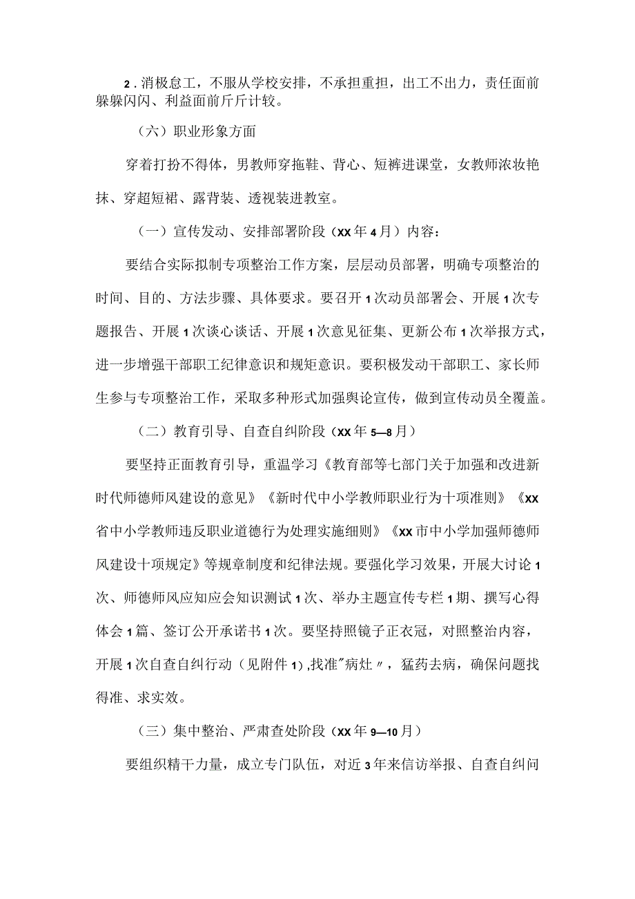 学校师德师风专项整治实施方案优选.docx_第3页