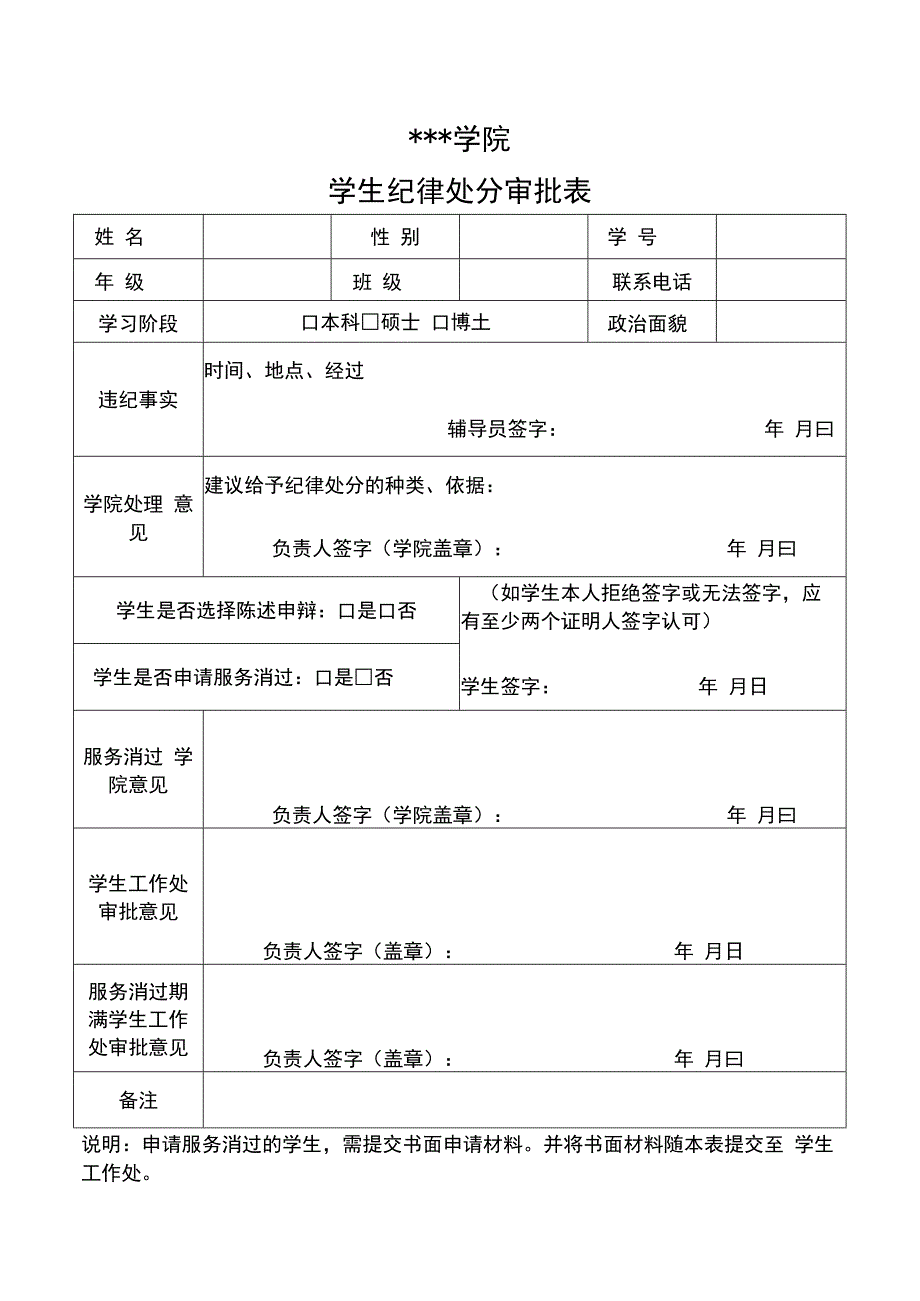 学生纪律处分审批表.docx_第1页