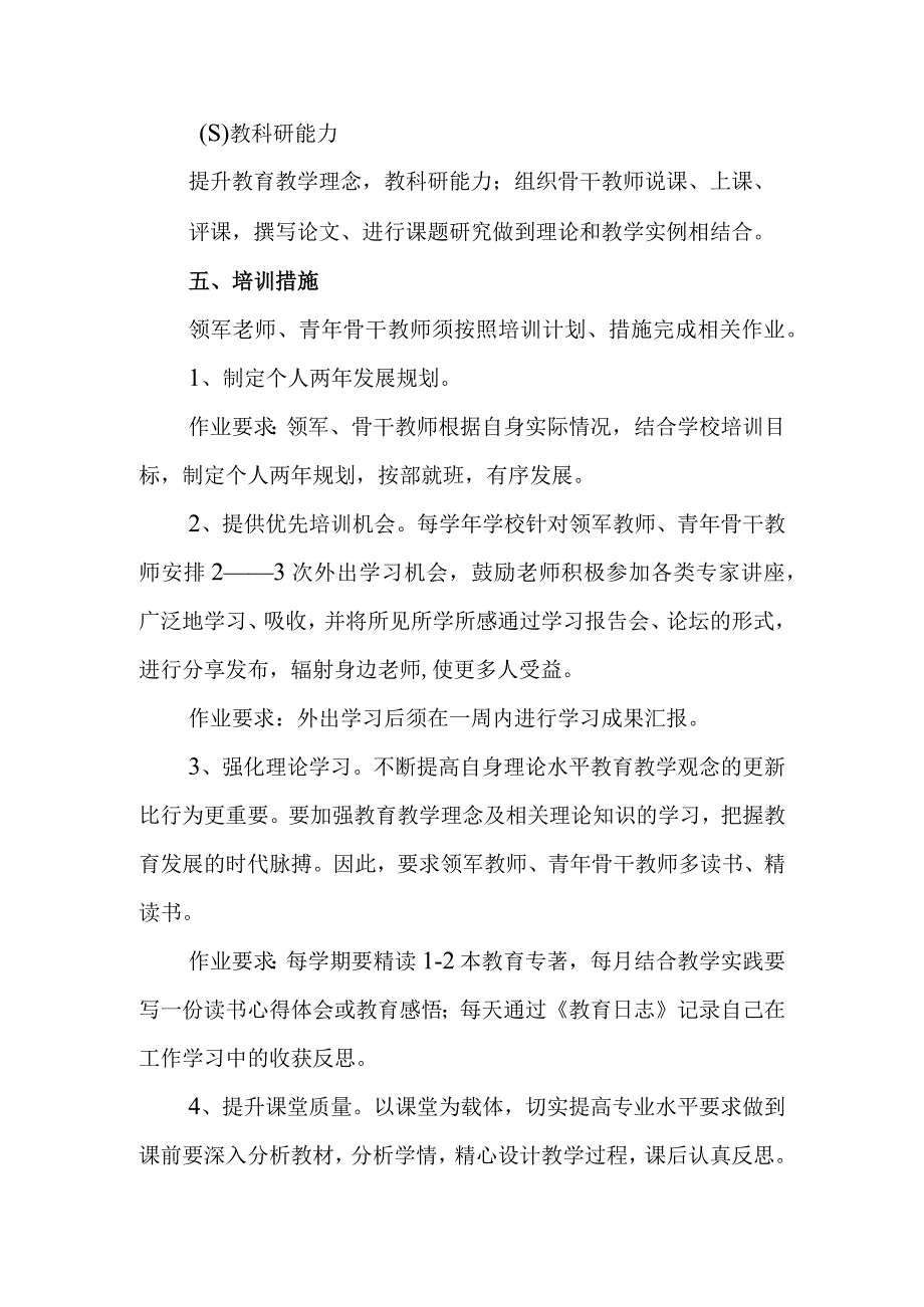 学校2023年教学领军青年骨干教师规划与实施方案.docx_第3页