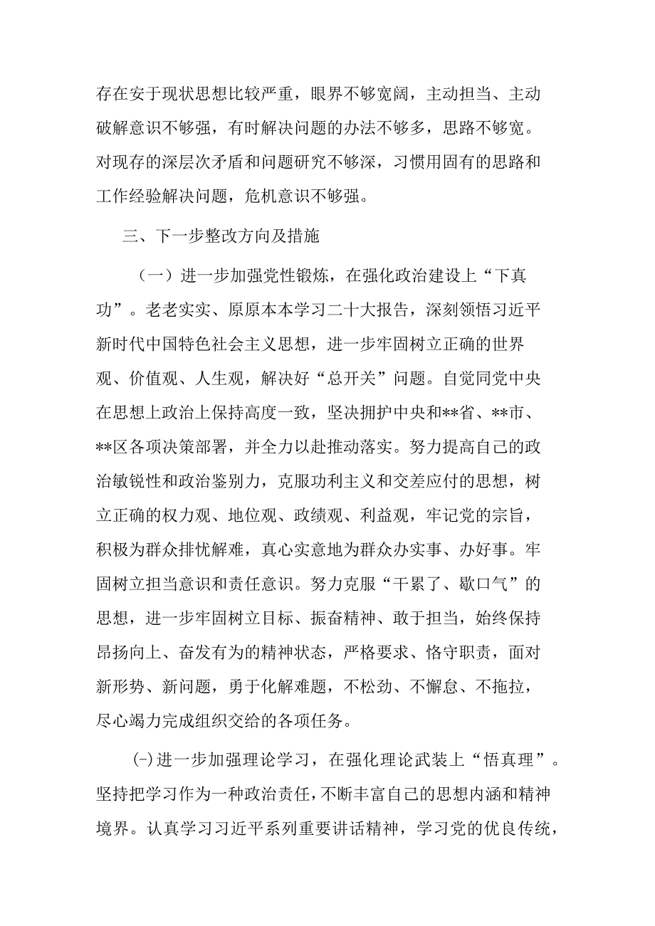 学思想强党性重实践建新功主题教育检视存在问题对照发言材料.docx_第3页