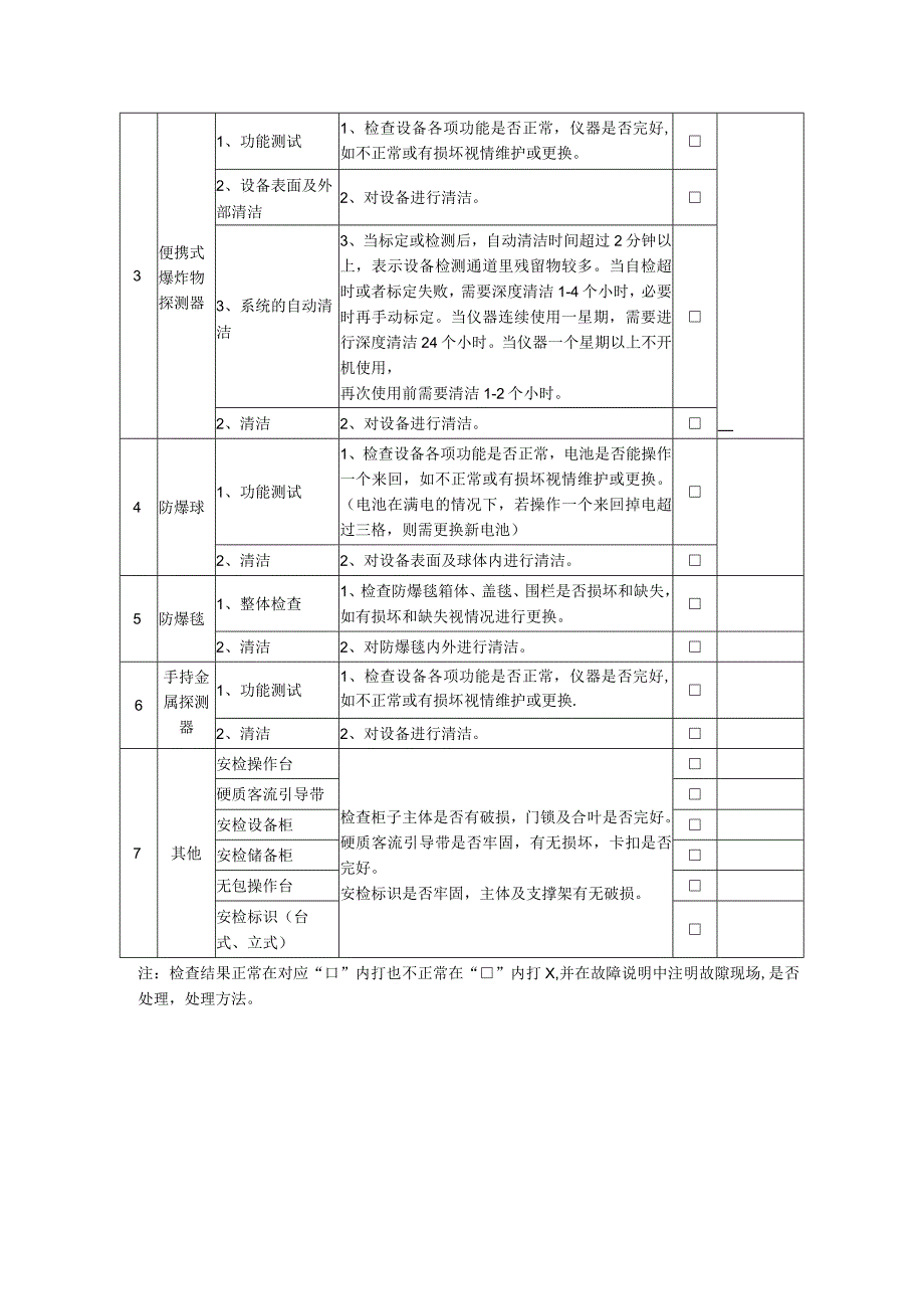 安检设备月度季度维护记录表.docx_第2页