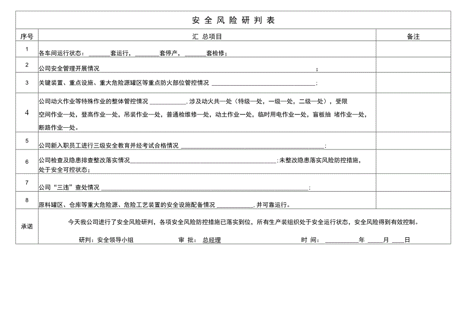 安全承诺和安全风险研判表.docx_第3页