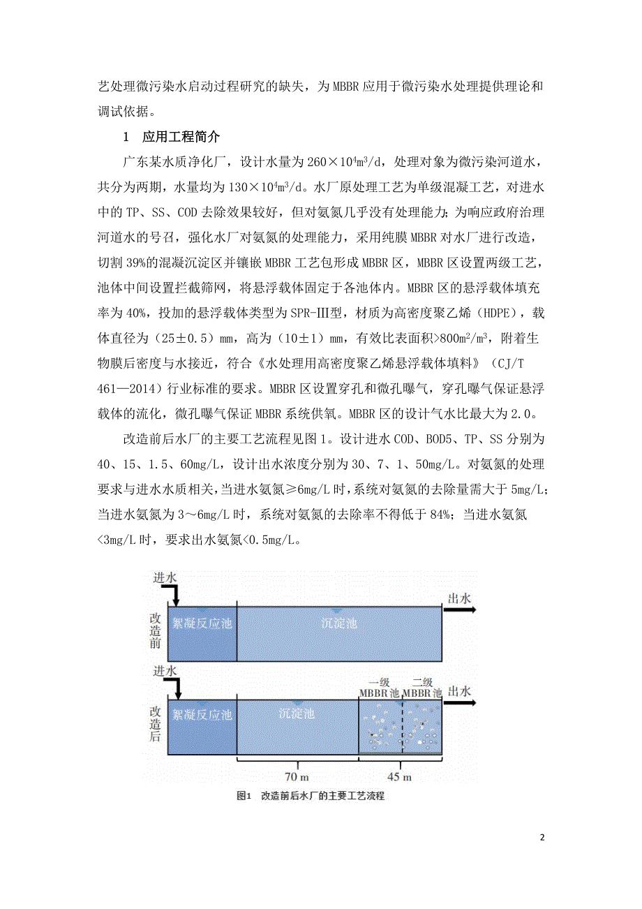 纯膜MBBR工艺处理微污染水的工程启动研究.doc_第2页