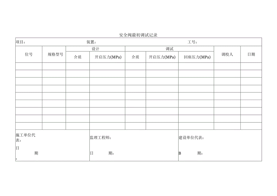 安全阀最初调试记录.docx_第1页