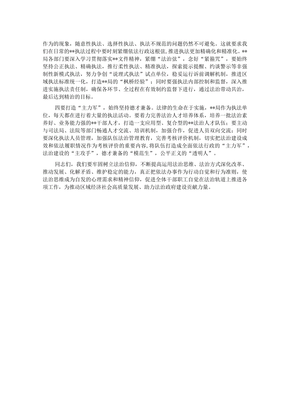 局长在2023年法治建设领导小组会议上的讲话.docx_第2页