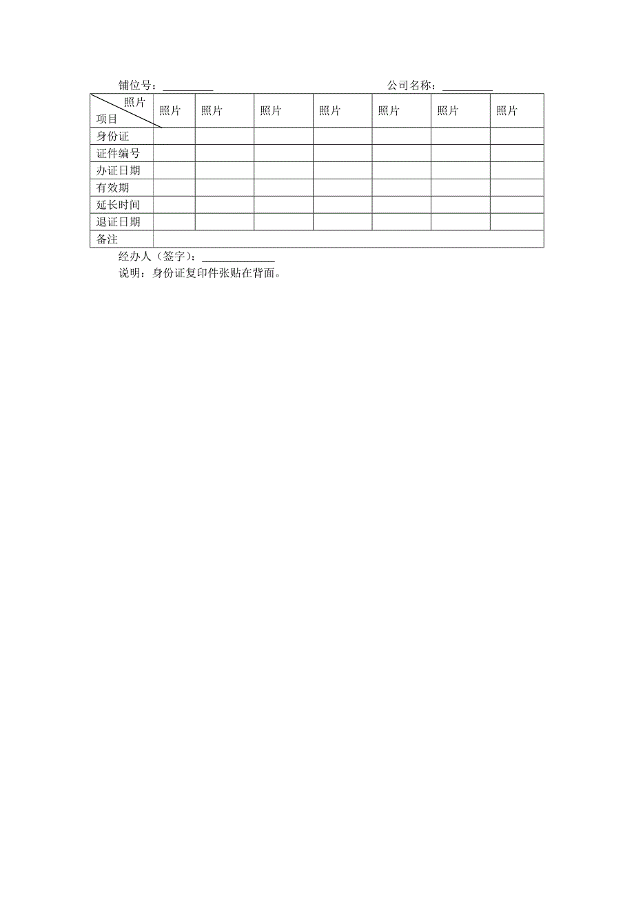 地产项目物业管理-证件办理登记表.doc_第1页