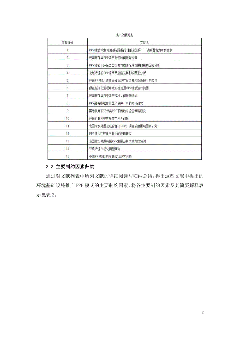 环境基础设施领域应用PPP模式的主要制约因素研究.doc_第2页