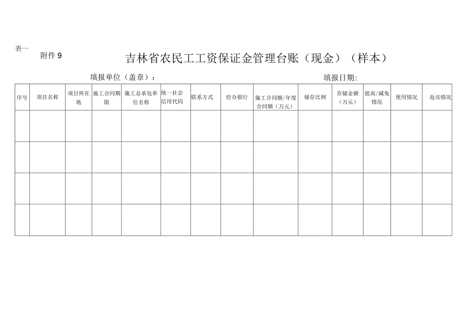 工资保证金管理台账(样本).docx_第1页