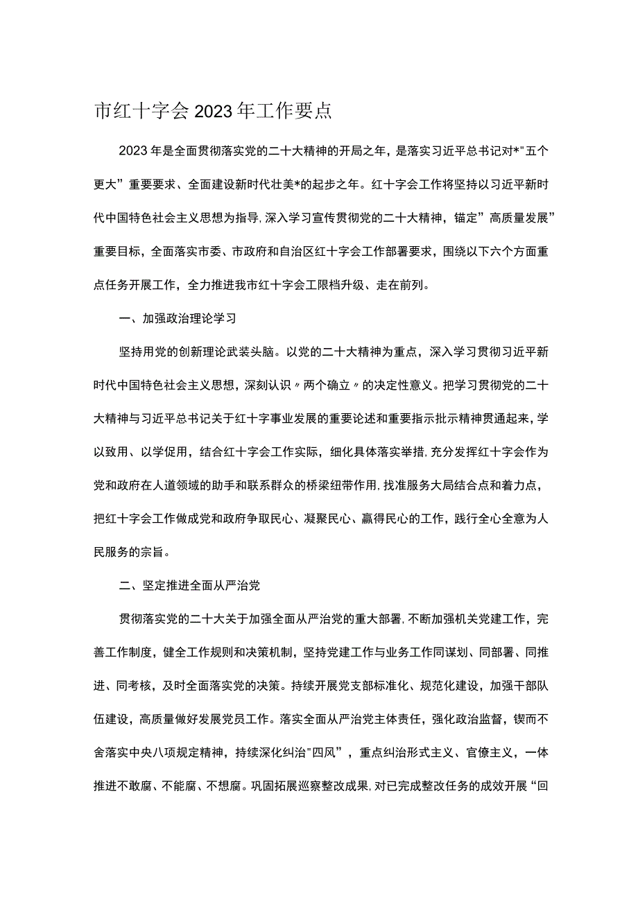 市红十字会2023年工作要点.docx_第1页