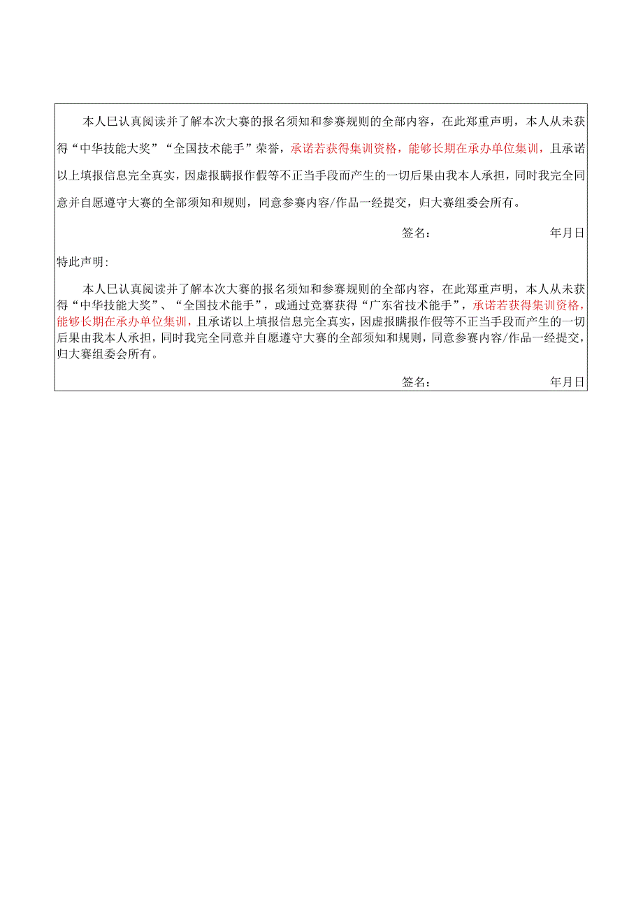 广东省第二届职业技能大赛深圳市区块链应用操作员竞赛项目选拔赛报名表.docx_第3页