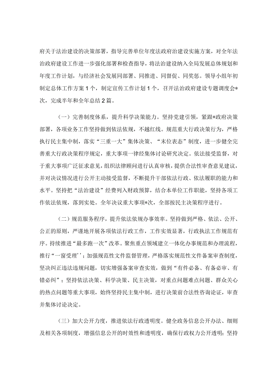 年度法治政府建设履行职责情况汇报.docx_第2页