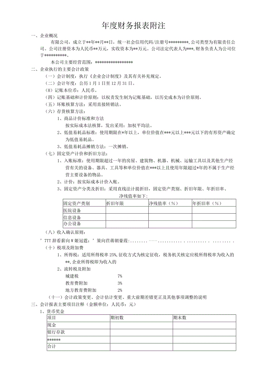 202X年年度财务报表附注.docx_第1页