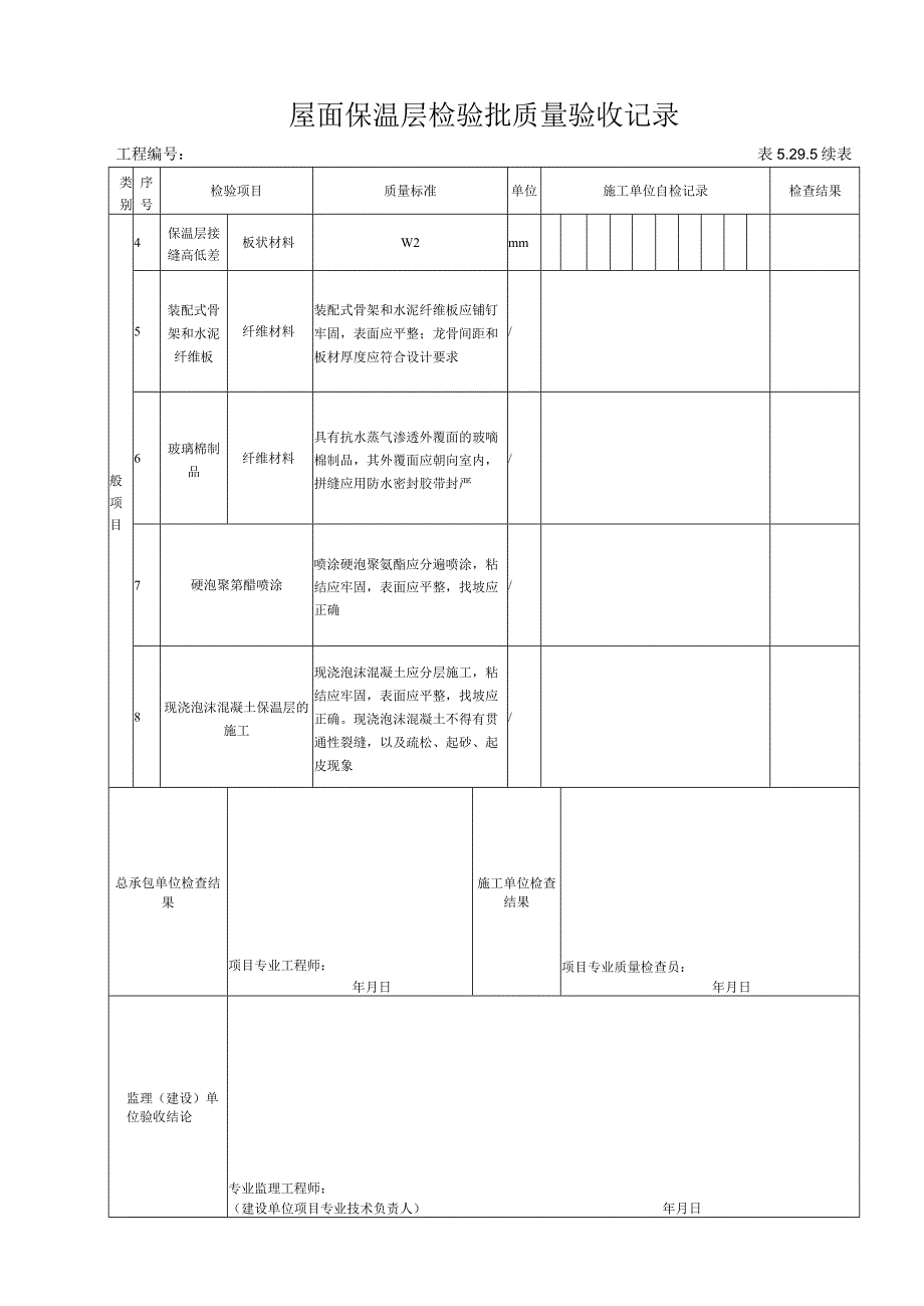 5295 屋面保温层检验批质量验收记录.docx_第2页