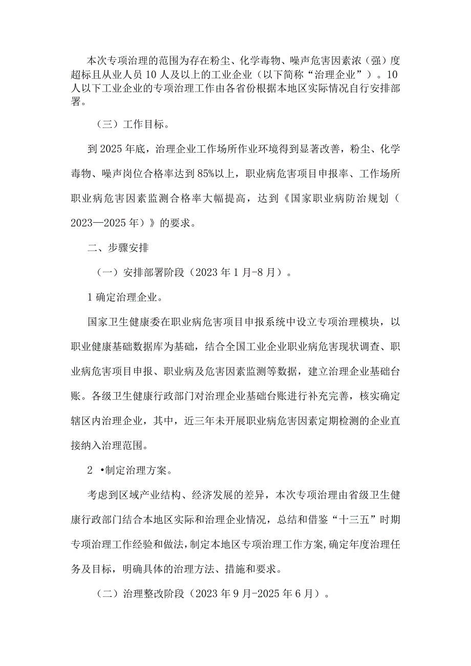 4国家卫生健康委办公厅关于深入开展职业病危害专项治理工作的通知（国卫办职健函〔2023〕621号）.docx_第2页